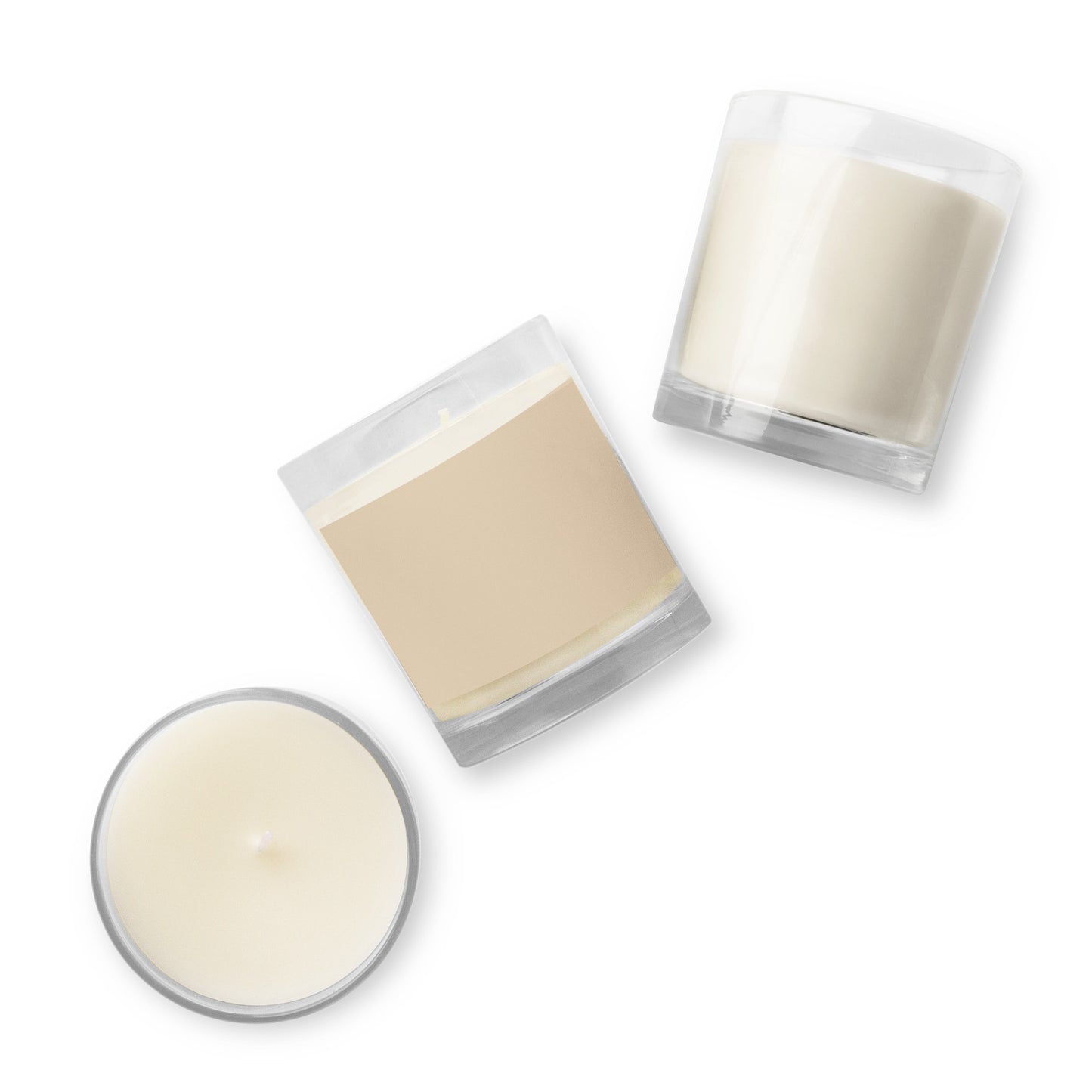 Glass jar soy wax candle
