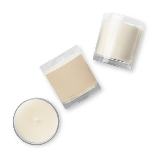 Glass jar soy wax candle